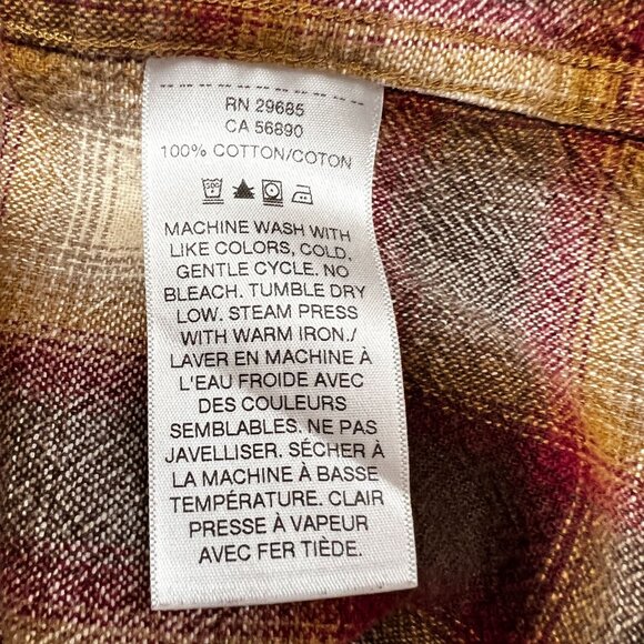 Pendleton Thomas Kay Plaid Western Large Long Sleeve Pearl Snap HEAVY Cotton - Picture 7 of 13